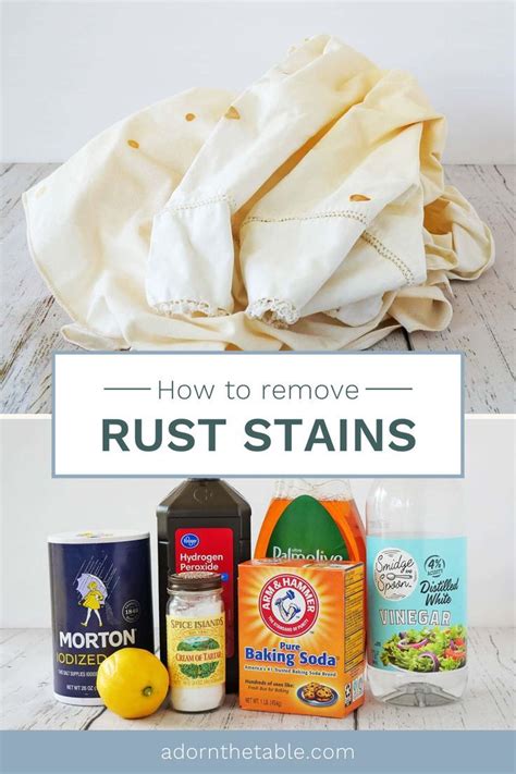 how to remove rust from fabric